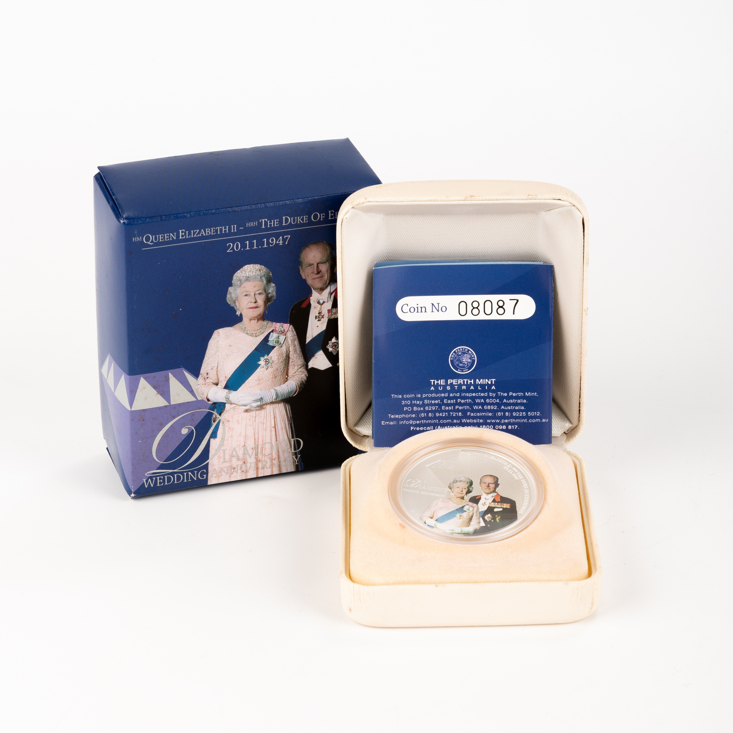 Elizabeth II, Perth Mint - Diamond Wedding Anniversary, One Dollar, 2007, FDC