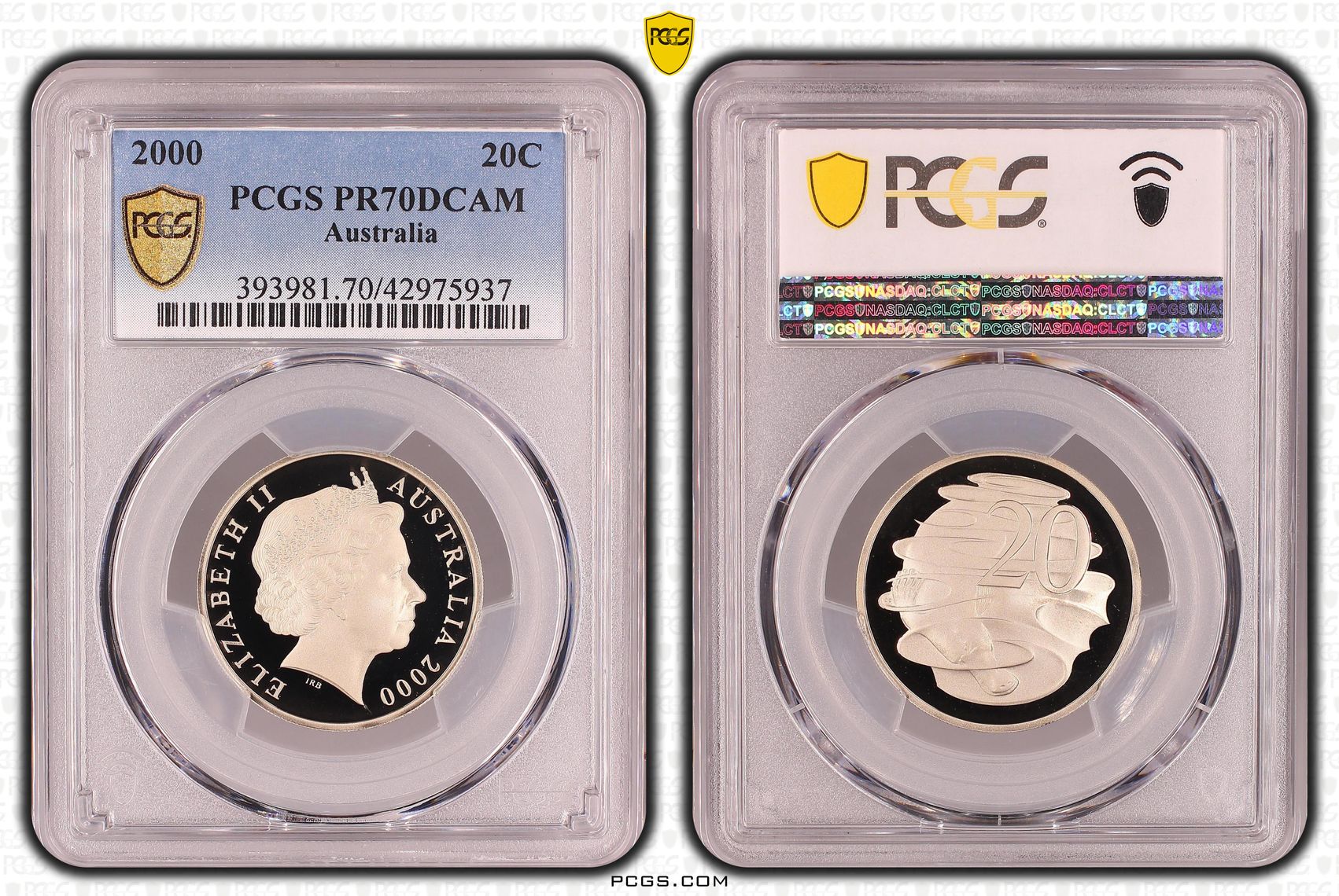 Elizabeth II, Twenty Cent, PR70DCAM , 2000 PCGS POP - 41/0