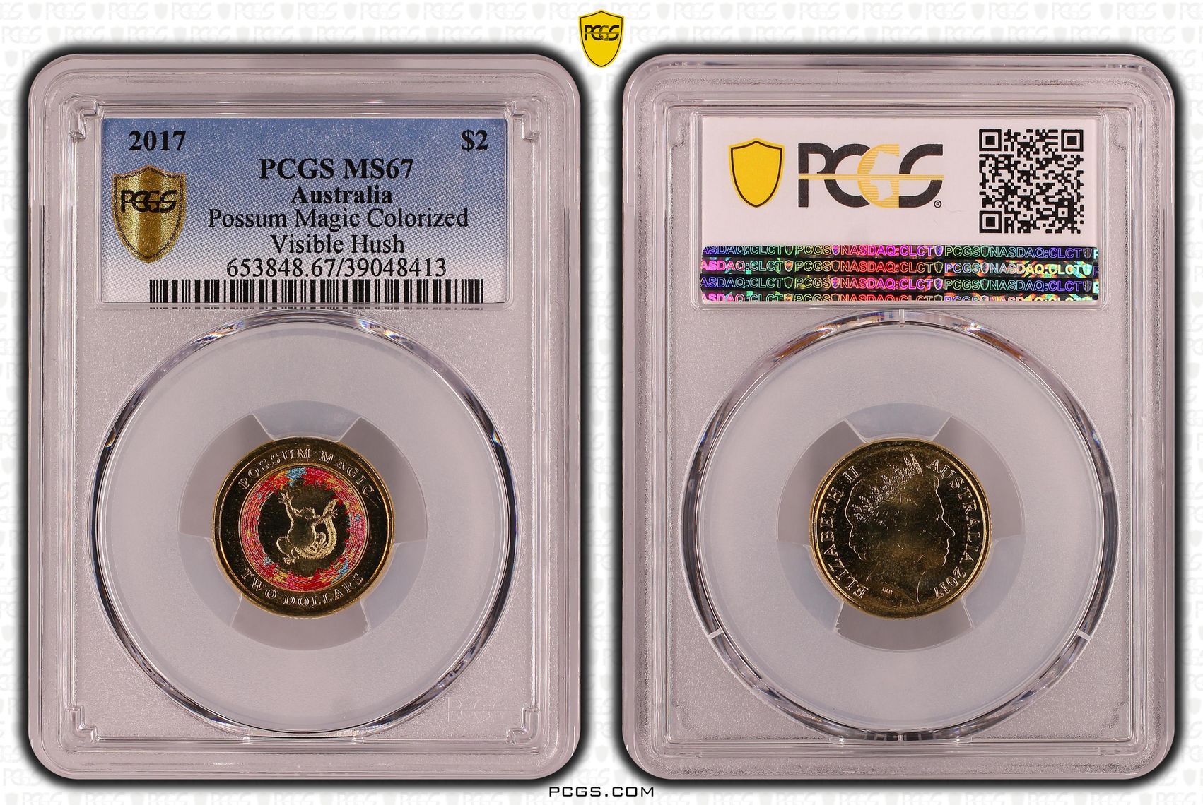 Possum Magic - Visible Hush , Two Dollar, 2017, PCGS MS67