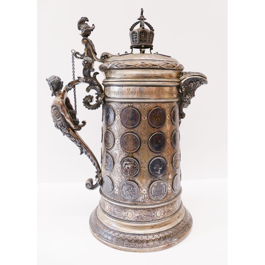 Impressive Austrian Silver Coin-Set Tankard