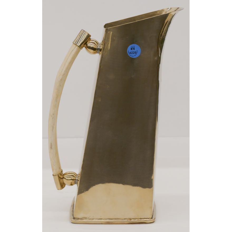 Bone Handled Metal Water Pitcher 12.5''
