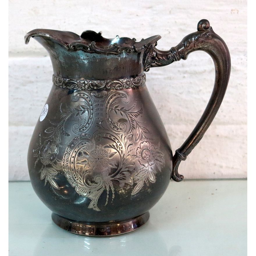 SILVERPLATED WATER JUG,