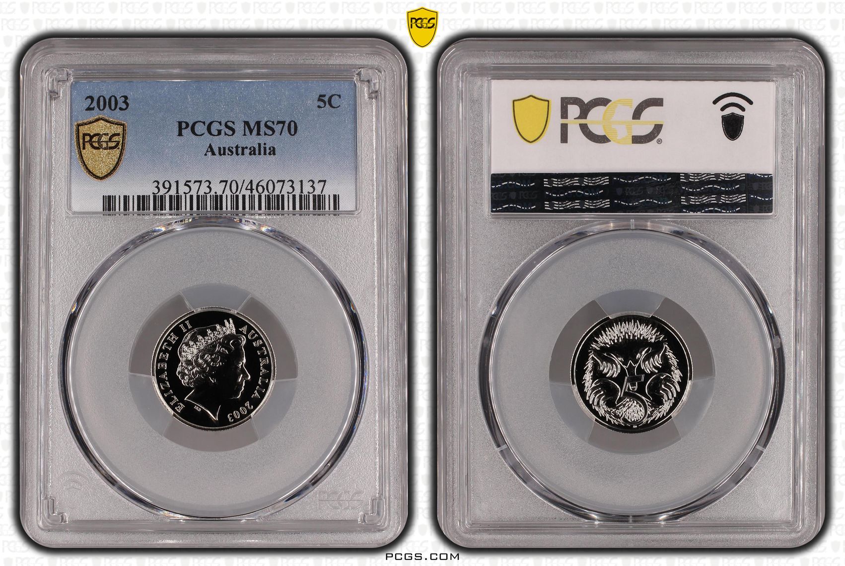 2003 Australia Five Cent, 5c PCGS - MS70 POP 12/0 -137