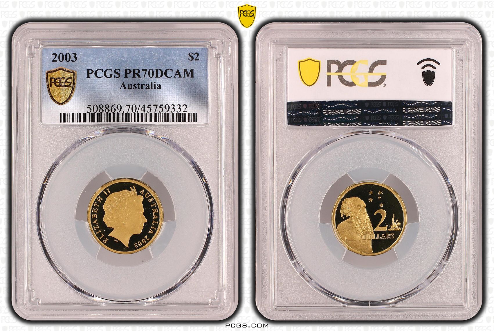 Elizabeth II, POP 12/0, Two Dollar, 2003, PCGS PR70DCAM