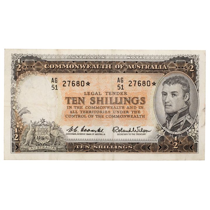 Coombs/Wilson, Ten Shillings, 1961, gFine
