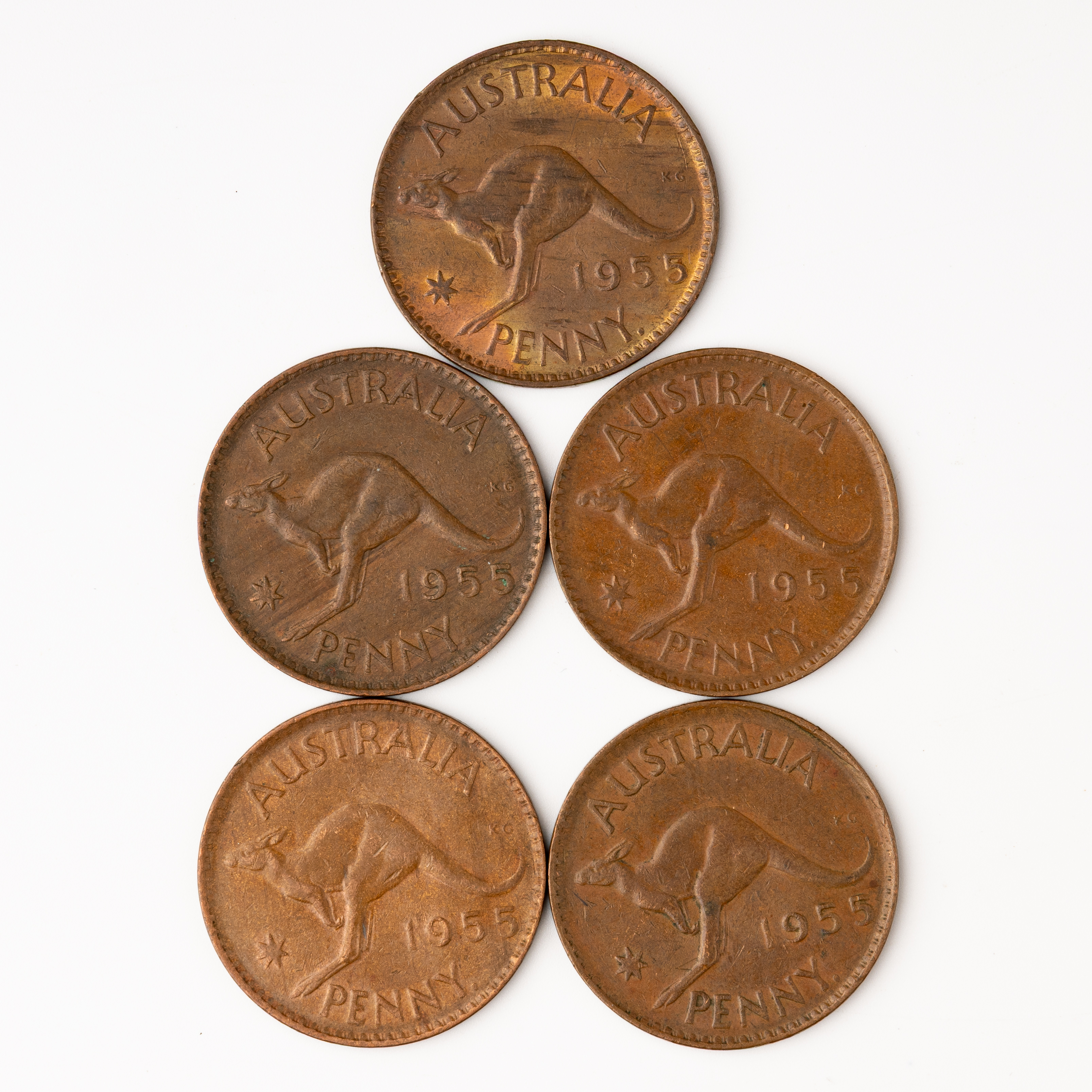 Elizabeth II, Mule, Penny, 1955-Y., VG - gF