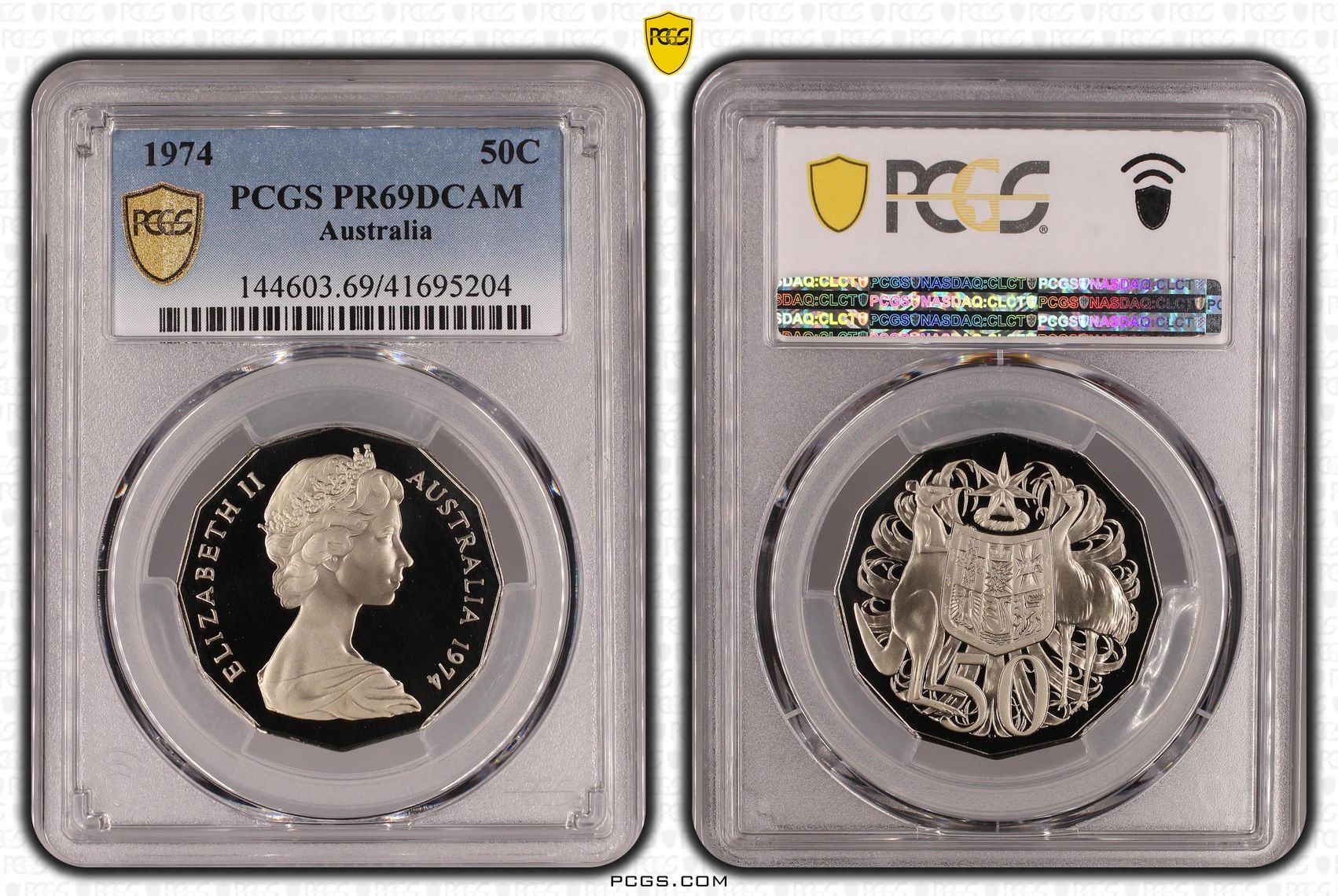 Elizabeth II, Fifty Cent, 1974, PR69DCAM