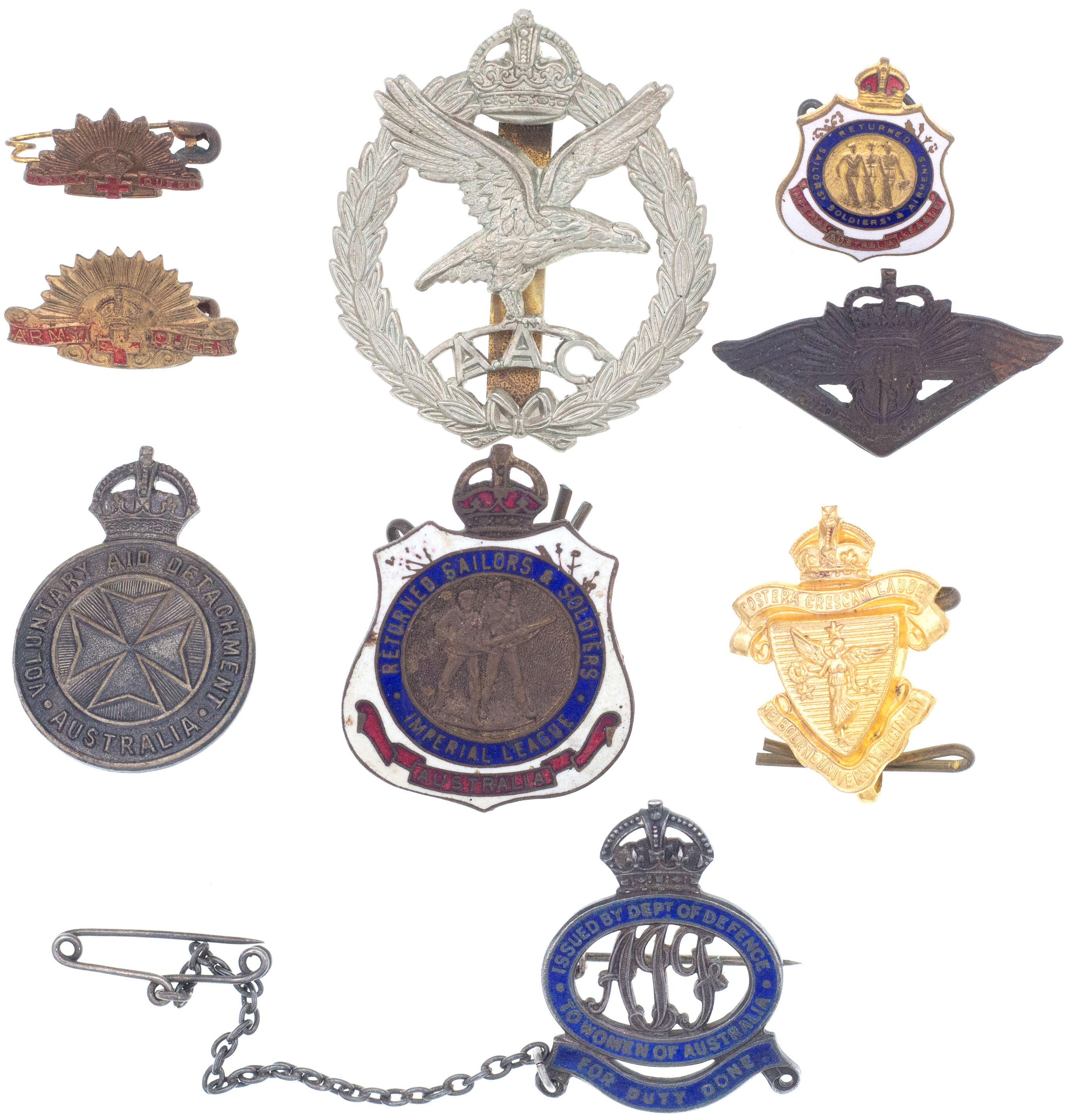 Cap Badges, 1914 - 1945, VGC