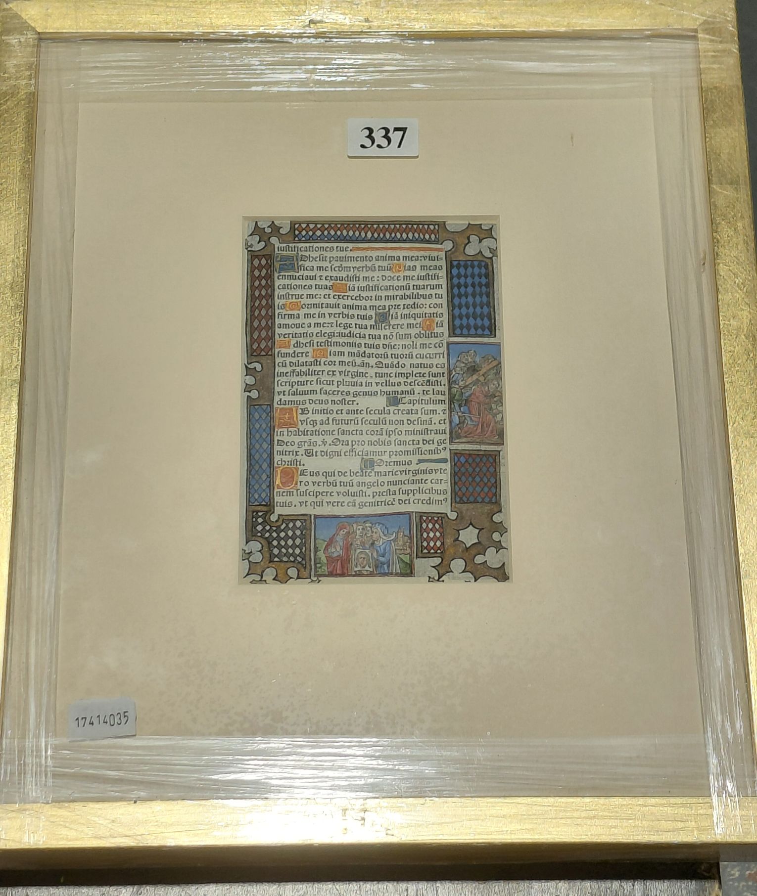 337 · EARLY FRAMED MANUSCRIPT