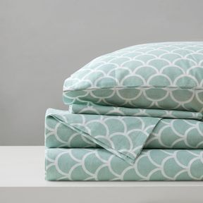 QUEEN COMFORT SPACES 100% COTTON SHEET SET BREATHABLE, LIGHTWEIGHT, SOFT WITH 14" ELASTIC POCKET FITS UP TO 16" MATTRESS, ALL SEAS