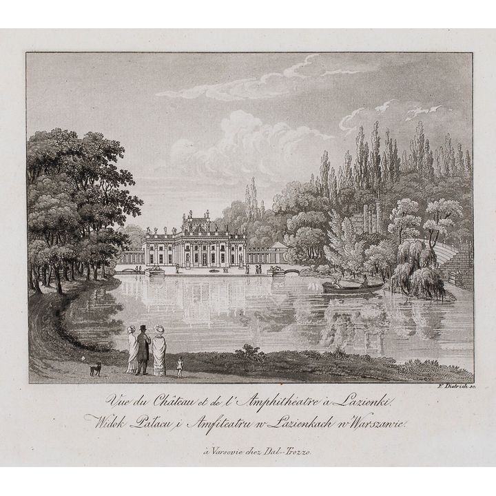Fryderyk Krzysztof Dietrich | Vue du Chateau et de l’Amphitheatre a Lazienki