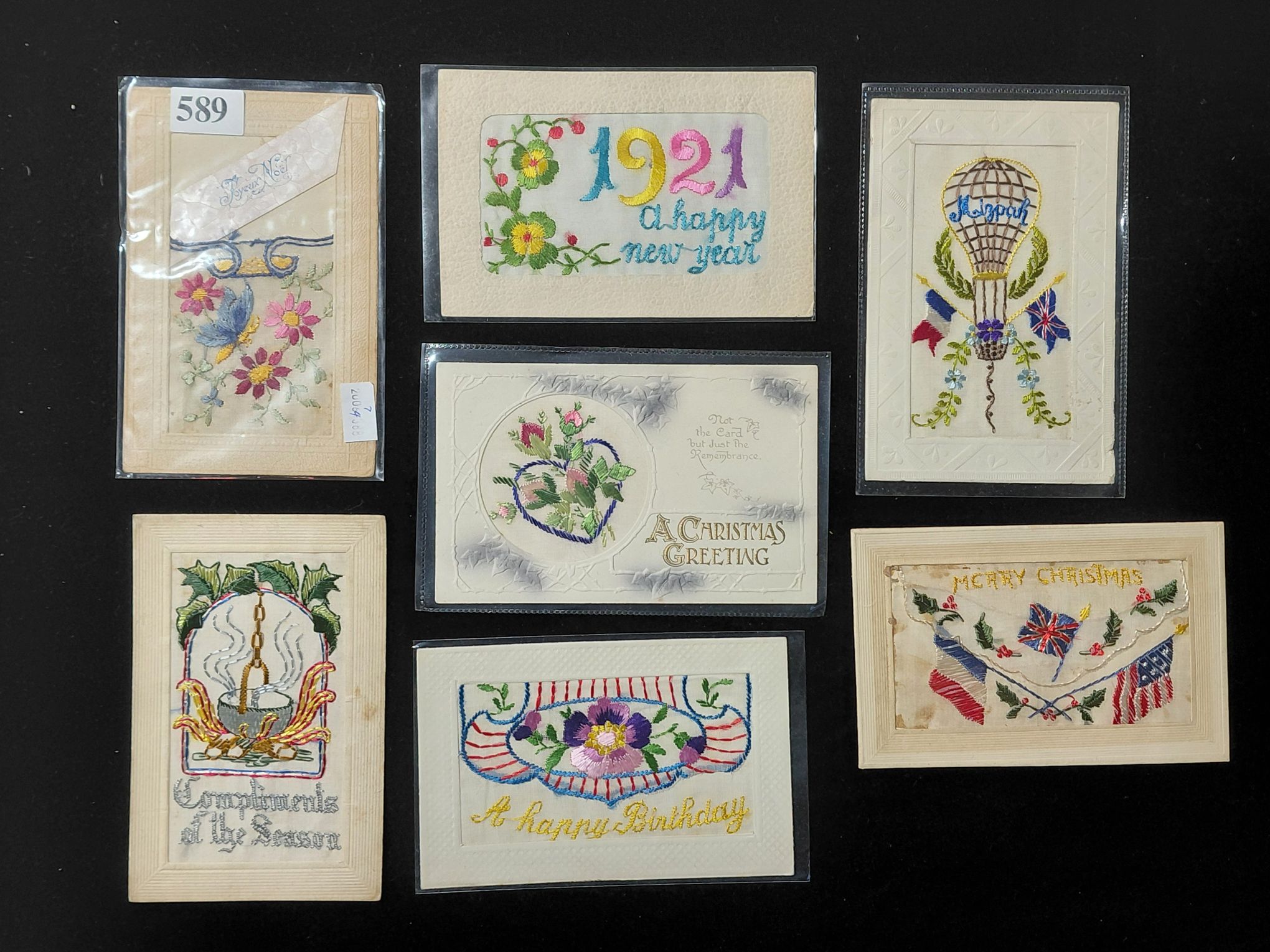 589 · SILK POSTCARDS - SEASONAL
