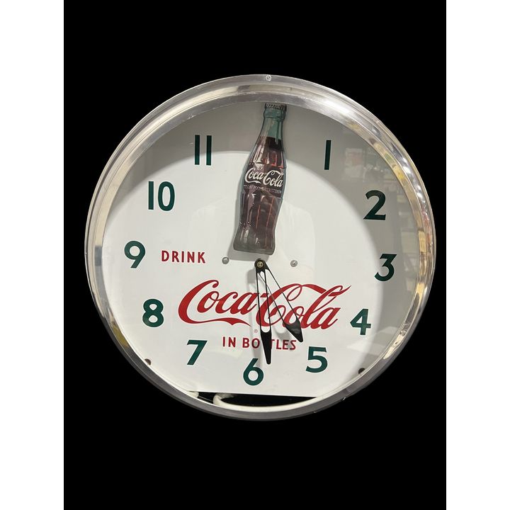 Reproduction Drink Coca Cola Coke In Bottles Rocker Clock