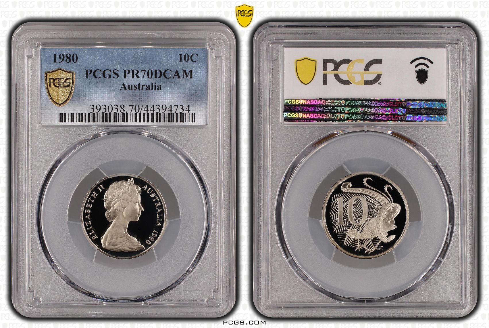1980 Australia Ten Cent, 10c PCGS - PR70DCAM POP 30/0 -734