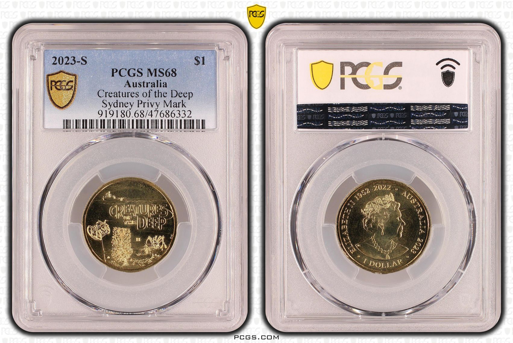Creatures of the Deep Privy Mark, One Dollar, 2023-S, PCGS MS68