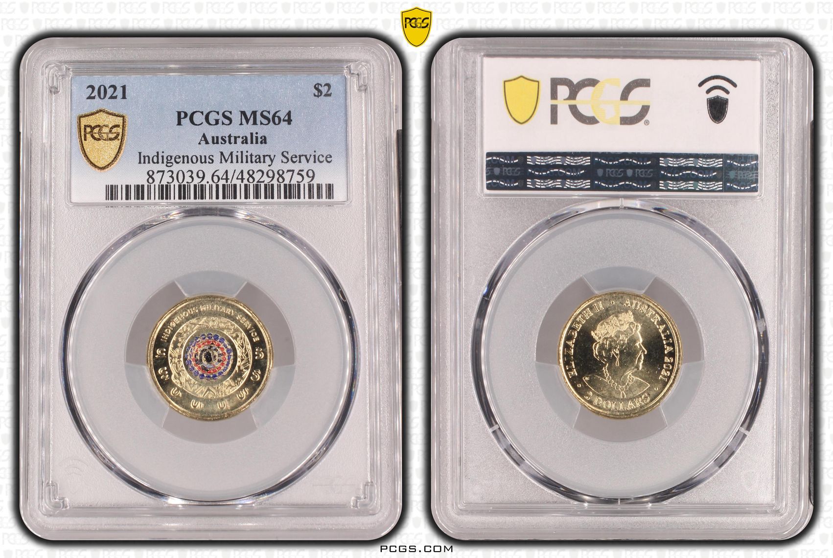 Indigenous Military Service Colorized, Two Dollar, 2021, PCGS MS64