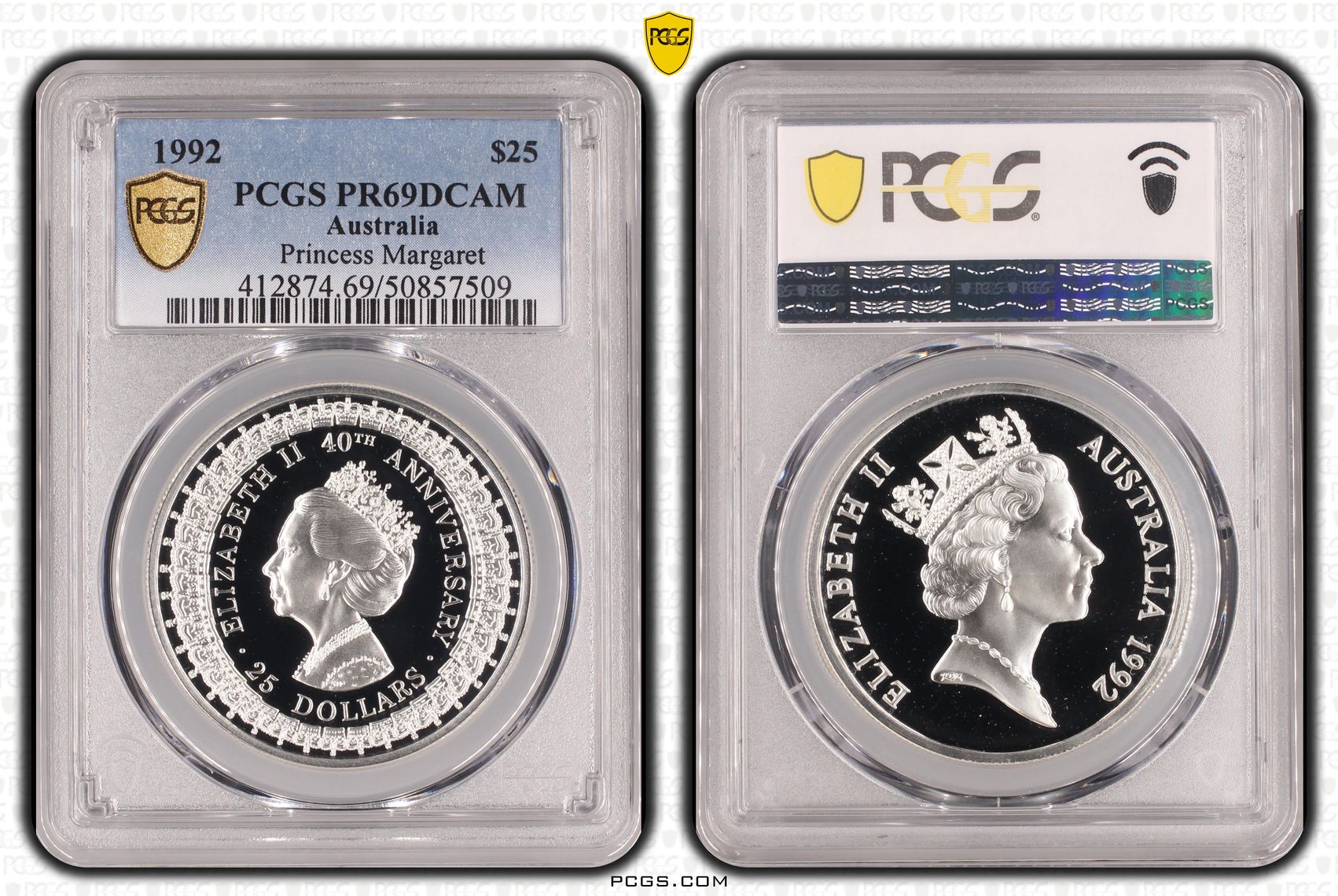 Princess Margaret , Twenty Five Dollar, 1992, PCGS PR69DCAM
