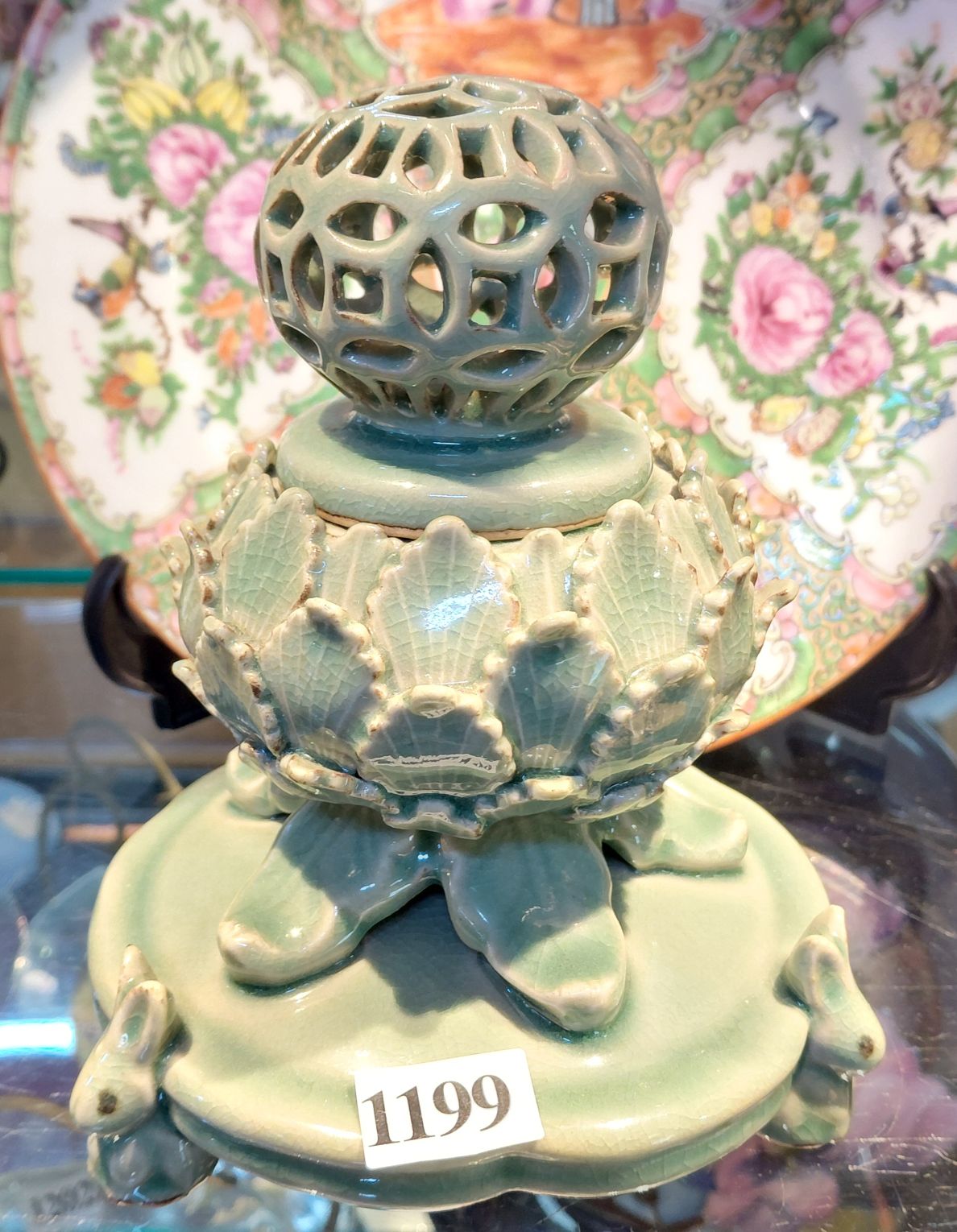 Celadon Glazed Censor