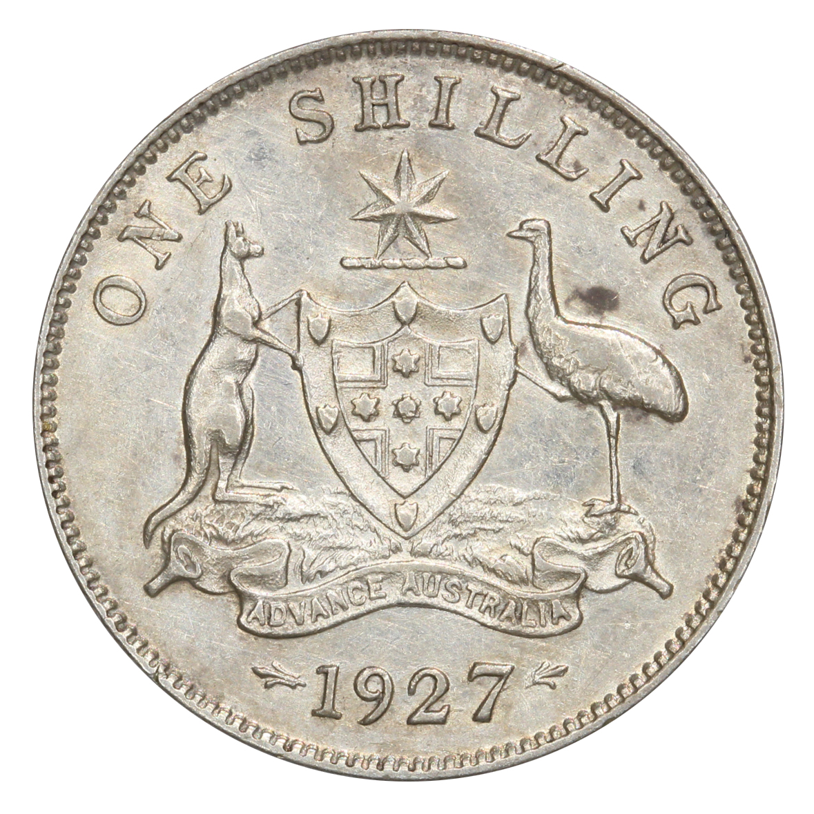 1008. · George V, Shilling, 1927, aEF