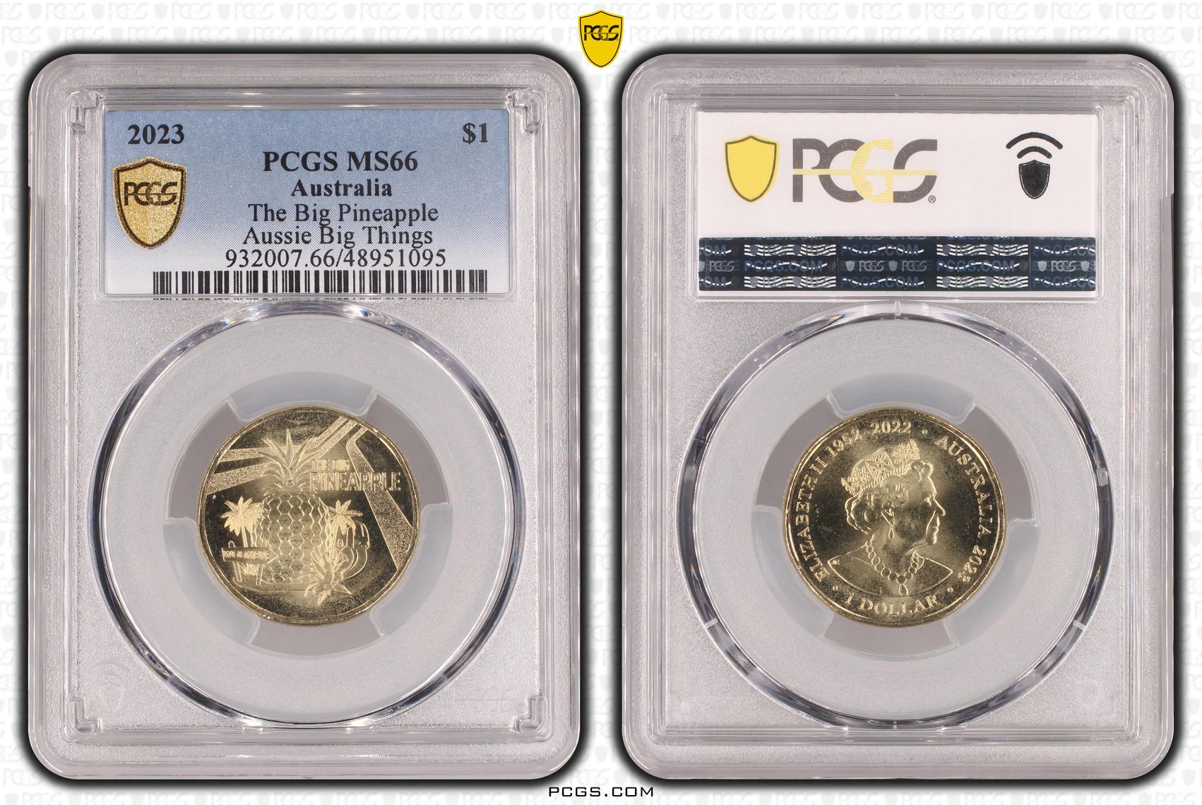 322 · The Big Pineapple Aussie Big Things , One Dollar, 2023, PCGS MS66