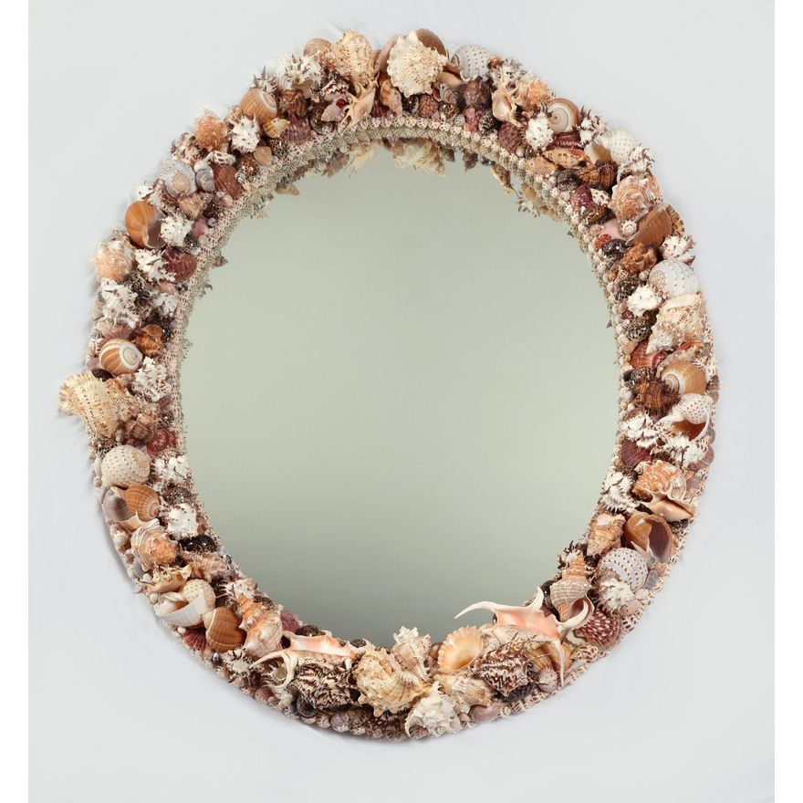 A large and impressive oval wall mirror made by Cathy Gould