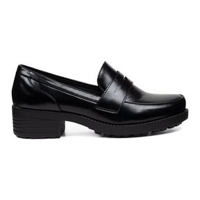 Alxir Ladies Slip On Platform Loafers PSL2048 Black UK 5 Women |