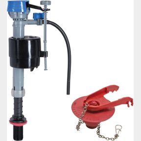UNIVERSAL, FOR 2 IN. FLUIDMASTER K-400H-039 HIGH PERFORMANCE TOILET FILL VALVE WITH 2-INCH ADJUSTABLE TOILET FLAPPER KIT