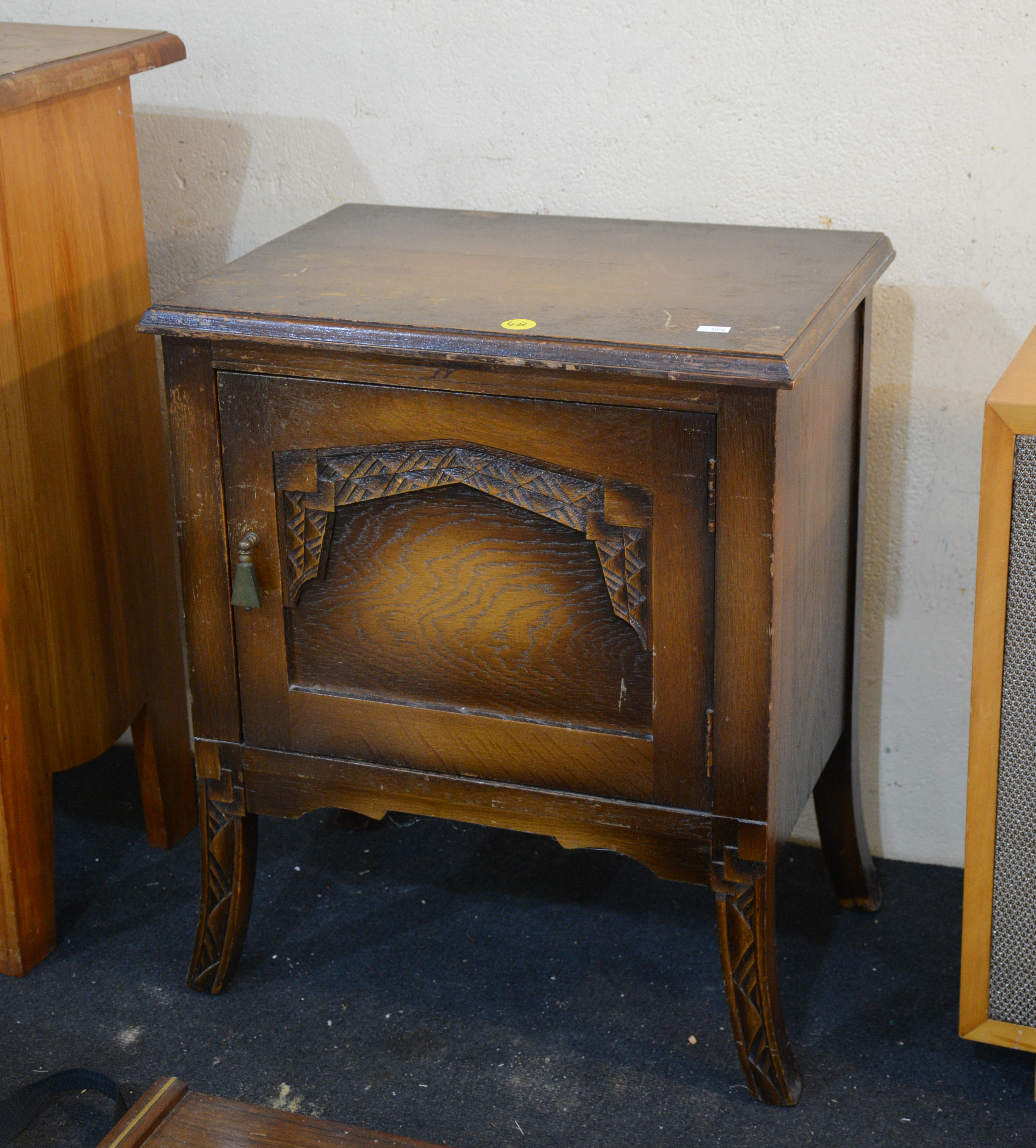 Antique Wooden Bedside Cabinet — NZ auction result