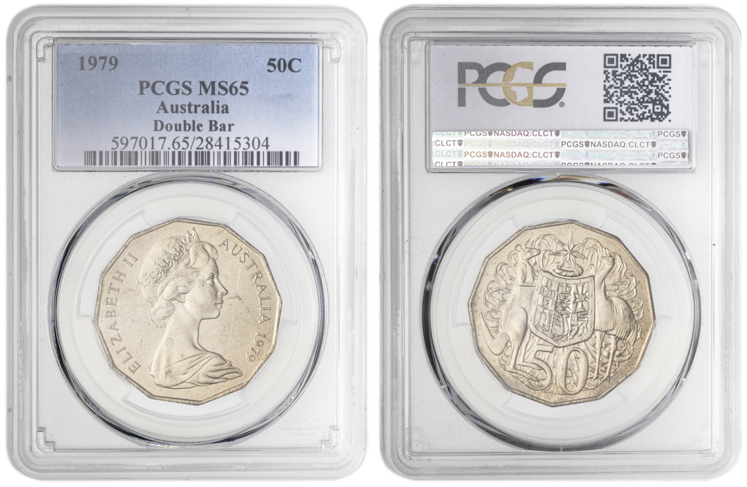 Double Bar , Fifty Cent, 1979, PCGS MS65