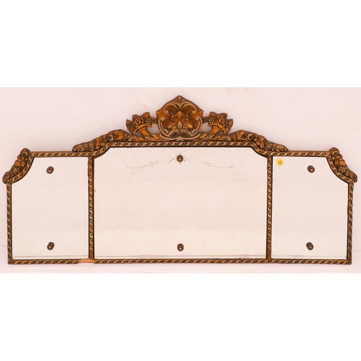 3 Panel Buffet Mirror in a Gilt Carved Victorian Frame. Measures 18x36''