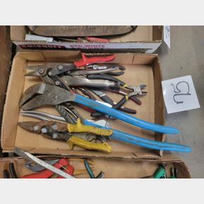 Large water pump pliers and other cutters, pliers