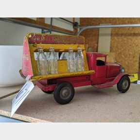 NEW PHOTOS: Antique metal and glass Coca Cola truck, Metalcraft, Goodrich tires