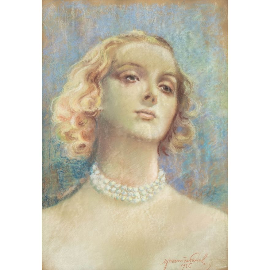 MN - I poł. XX w. | Portret blondynki, 1956 r.