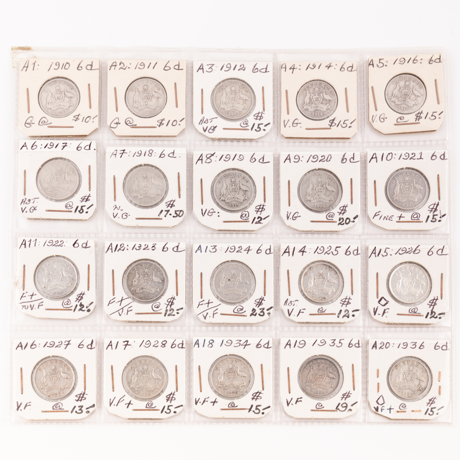 Edward VII - George V, Sixpence, 1910 - 1936, Fine - VF