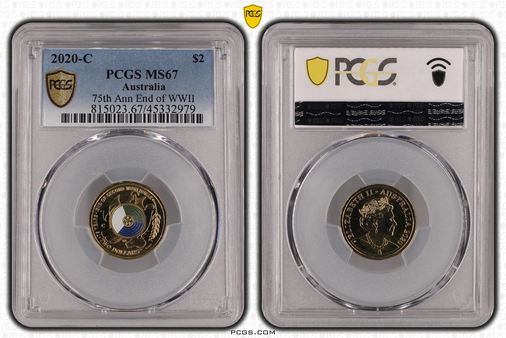 75th Ann End of WWII, Two Dollar, 2020-C, PCGS MS67