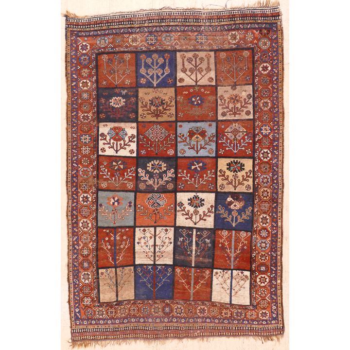Antique Caucasian Garden Oriental Rug