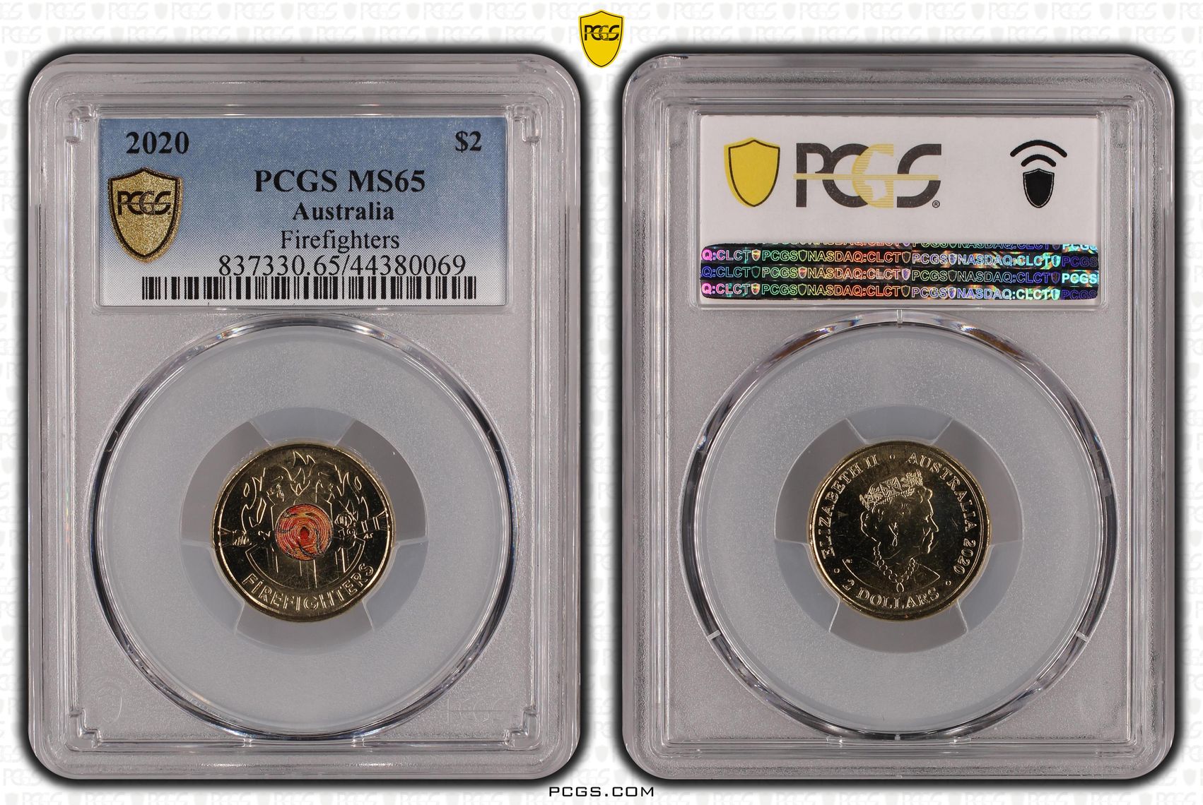 Elizabeth II, Firefighters, Two Dollar, 2020, PCGS MS65