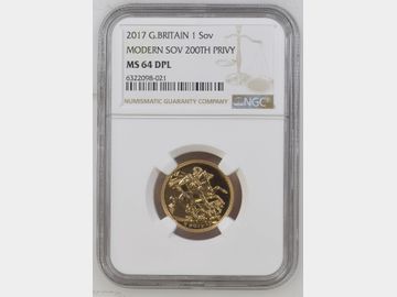 2017 PRIVY SOVEREIGN ELIZABETH II UNCIRCULATED MS64 DPL