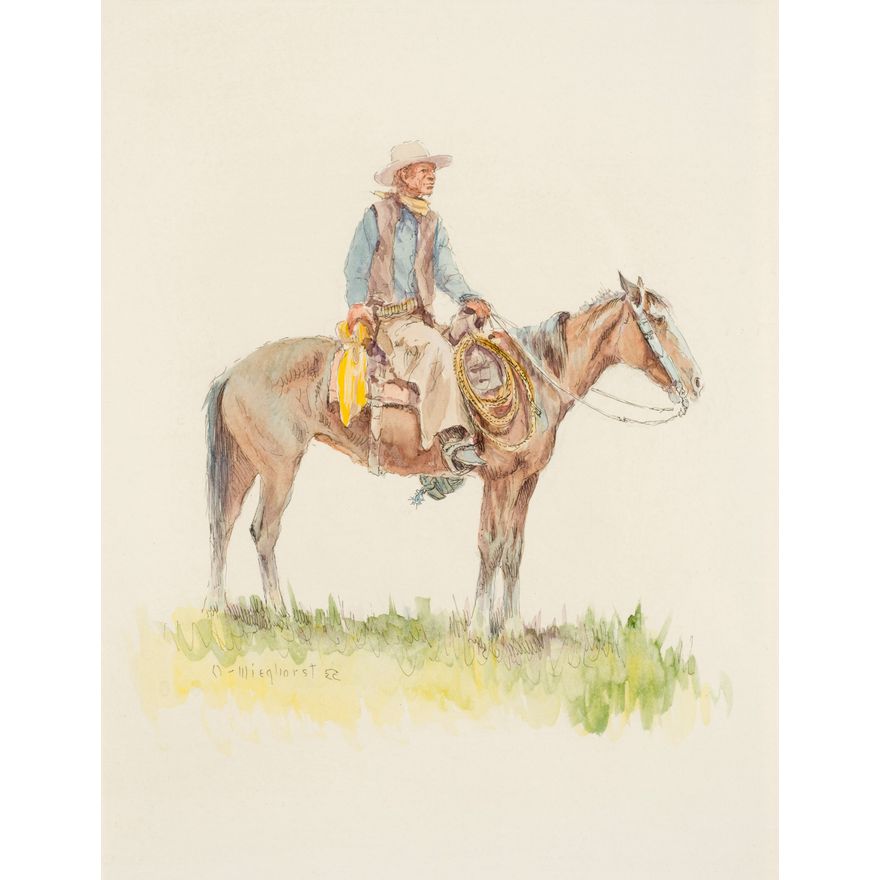 Olaf Wieghorst (1899-1988), Rider on Horse