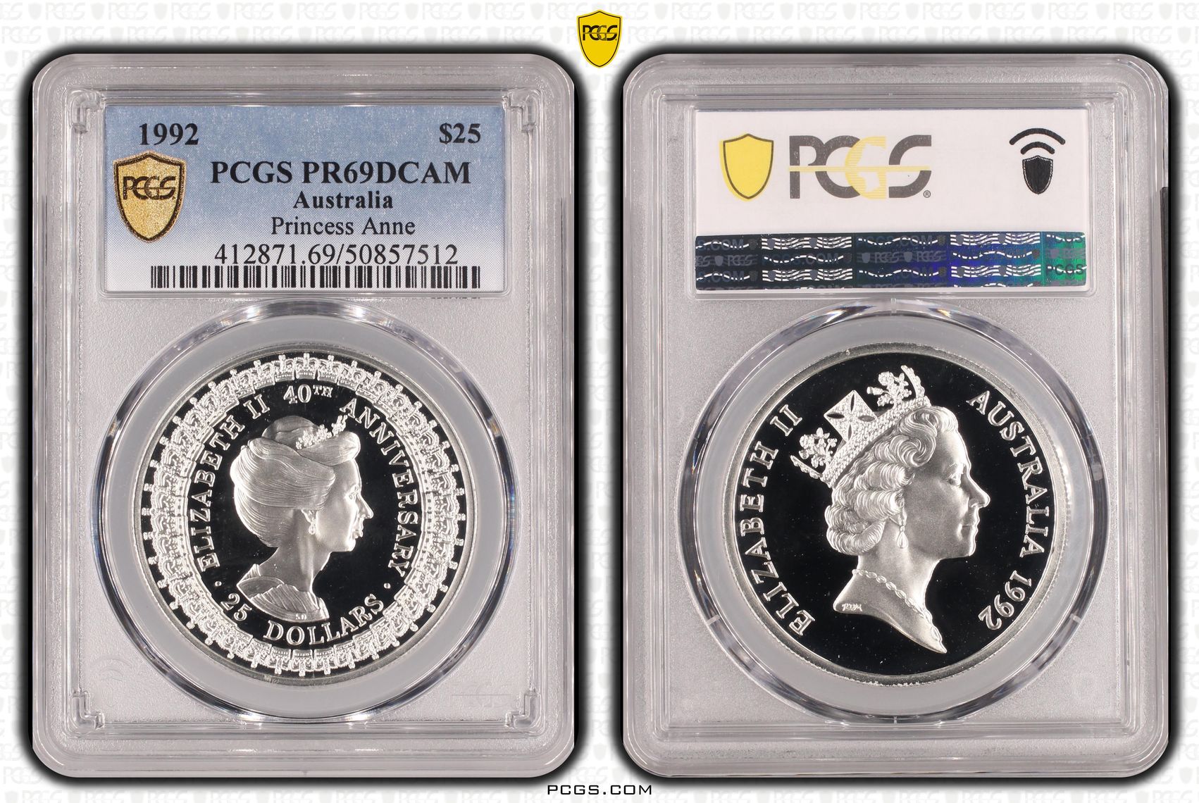 Princess Anne , Twenty Five Dollar, 1992, PCGS PR69DCAM