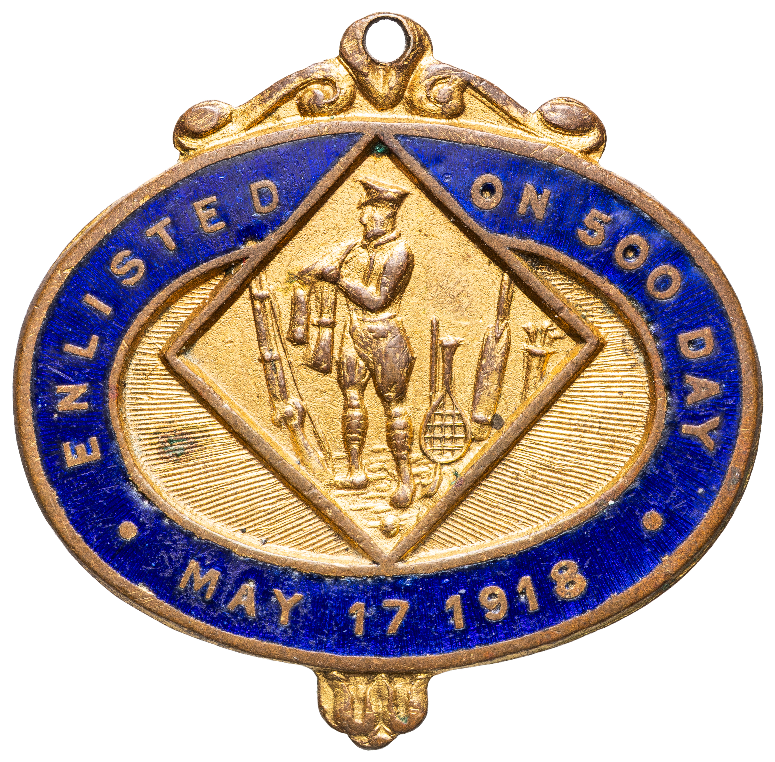 Enlisted on 500 Day, May 17, 1918, aVF