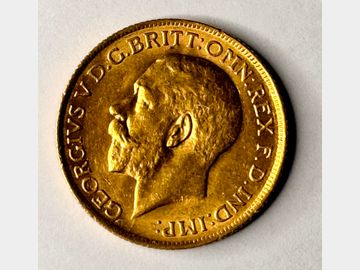 1924 GEORGE V SYDNEY MINT GOLD SOVEREIGN RARITY R3 EXTREMELY RARE