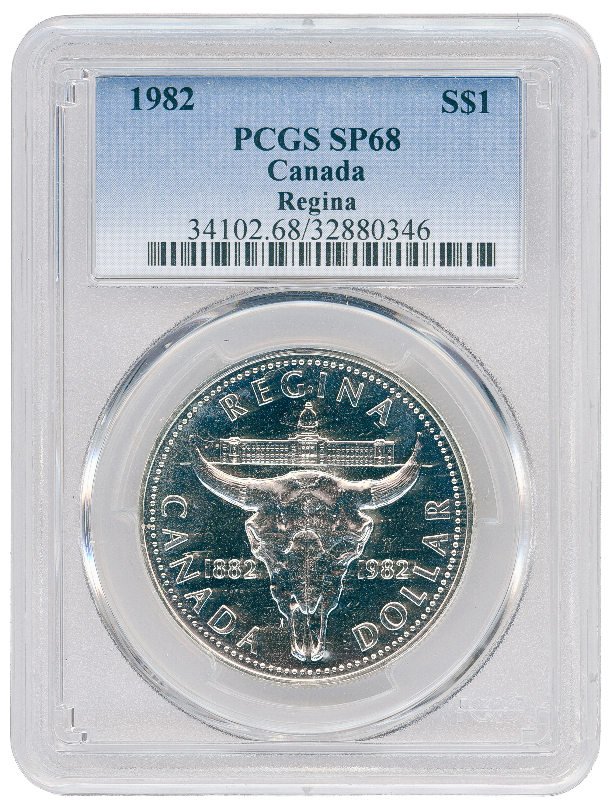 Canada, Regina Ag, One Dollar, 1982, PCGS SP68