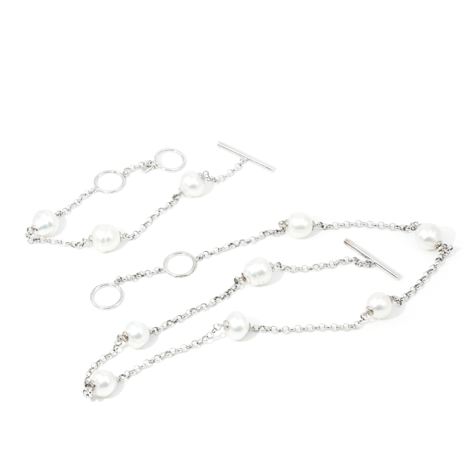 Sterling Silver South Sea Pearl Toggle Set