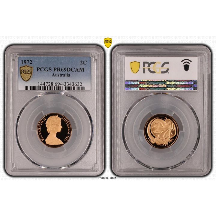 Elizabeth II, Two Cent, PR69DCAM , 1972
