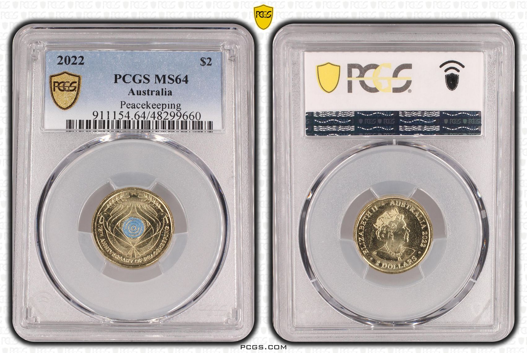 Peacekeeping - Colorized , Two Dollar, 2022, PCGS MS64