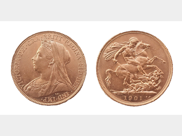 1901 Queen Victoria Old Head Melbourne Mint Gold Sovereign