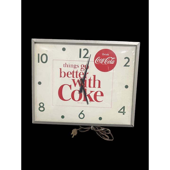 Things Go Better With Coke Coca Cola Soda Clock
