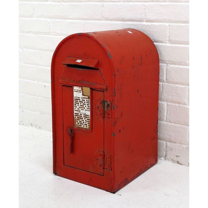 VINTAGE STEEL POST BOX