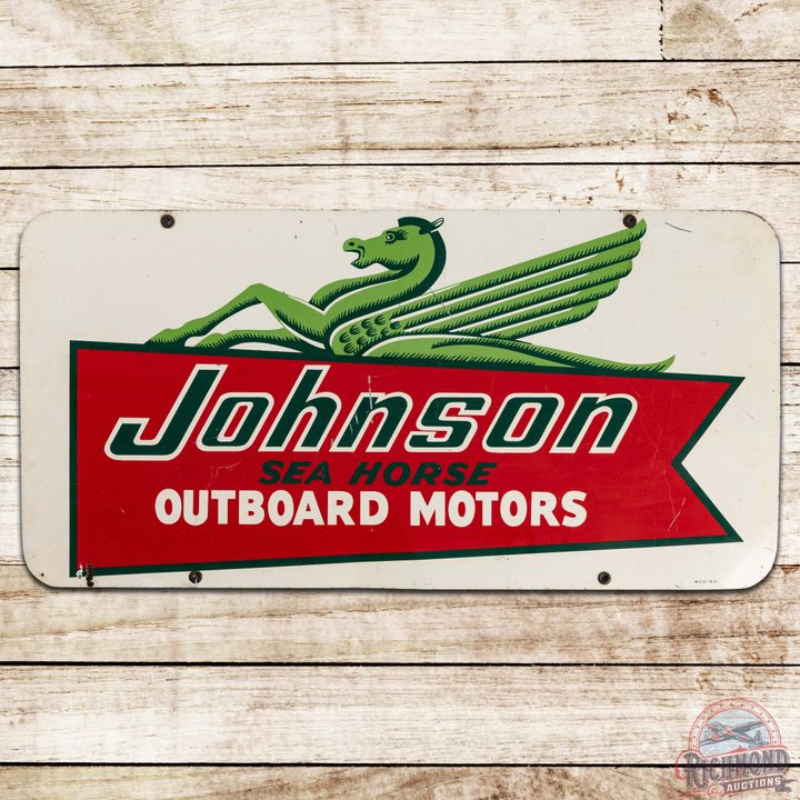 Johnson Sea Horse Outboard Motors DST Sign w/ Logo